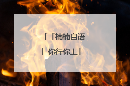 「楠楠自语」你行你上