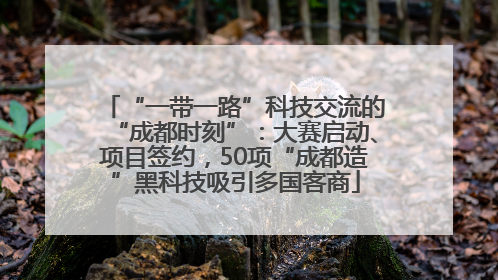 “一带一路”科技交流的“成都时刻”：大赛启动、项目签约，50项“成都造”黑科技吸引多国客商