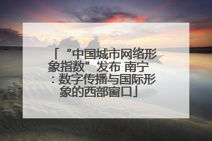 “中国城市网络形象指数”发布 南宁：数字传播与国际形象的西部窗口