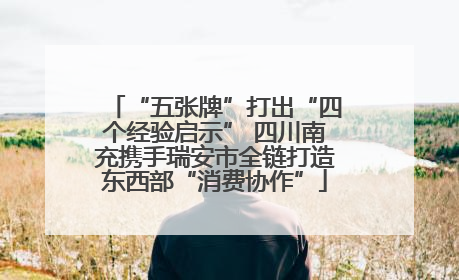 “五张牌”打出“四个经验启示” 四川南充携手瑞安市全链打造东西部“消费协作”