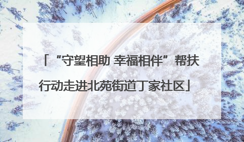 “守望相助 幸福相伴”帮扶行动走进北苑街道丁家社区