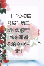 “心动信号屋”第二期心动预警 快来邂逅你的命中注定