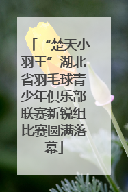 “楚天小羽王”湖北省羽毛球青少年俱乐部联赛新锐组比赛圆满落幕