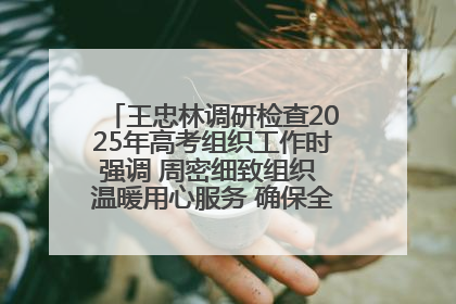 王忠林调研检查2025年高考组织工作时强调 周密细致组织 温暖用心服务 确保全省高考安全有序顺利
