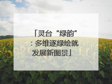 灵台“绿韵”：多维逐绿绘就发展新图景