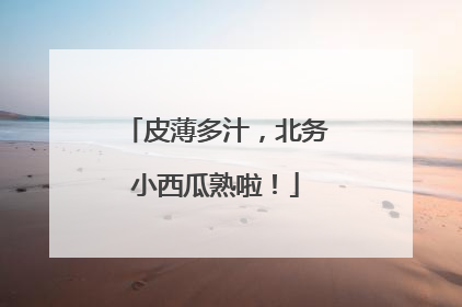 皮薄多汁，北务小西瓜熟啦！