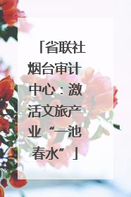 省联社烟台审计中心：激活文旅产业“一池春水”