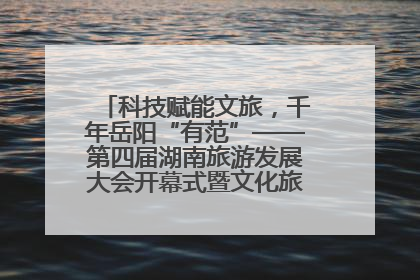 科技赋能文旅，千年岳阳“有范”——第四届湖南旅游发展大会开幕式暨文化旅游推介会侧记