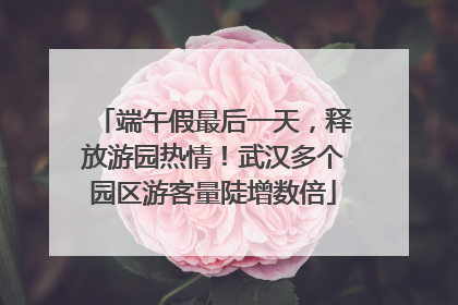 端午假最后一天，释放游园热情！武汉多个园区游客量陡增数倍
