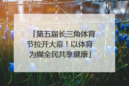 第五届长三角体育节拉开大幕！以体育为媒全民共享健康