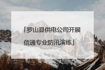罗山县供电公司开展信通专业防汛演练