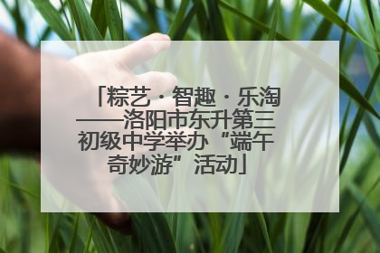 粽艺・智趣・乐淘——洛阳市东升第三初级中学举办“端午奇妙游”活动