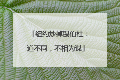 纽约炒掉锡伯杜：道不同，不相为谋