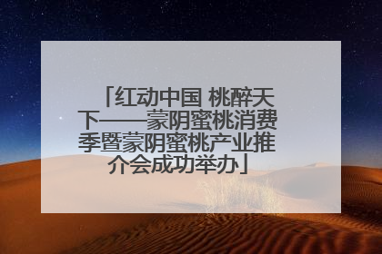 红动中国 桃醉天下——蒙阴蜜桃消费季暨蒙阴蜜桃产业推介会成功举办