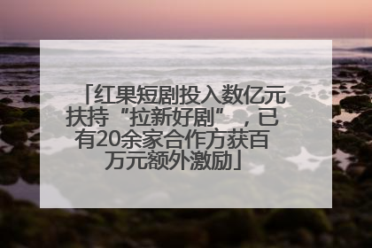 红果短剧投入数亿元扶持“拉新好剧”，已有20余家合作方获百万元额外激励