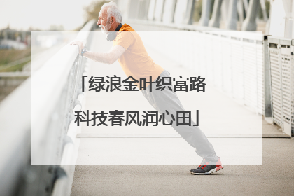 绿浪金叶织富路 科技春风润心田
