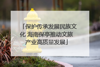 保护传承发展民族文化 海南保亭推动文旅产业高质量发展