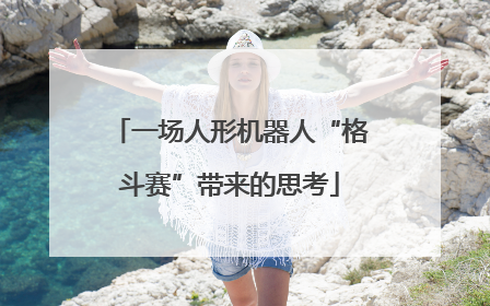 一场人形机器人“格斗赛”带来的思考