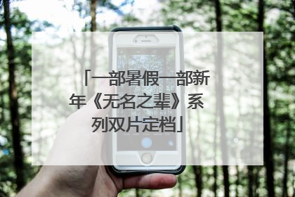 一部暑假一部新年《无名之辈》系列双片定档