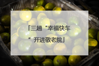 三趟“幸福快车”开进敬老院