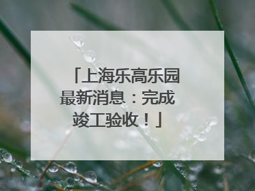 上海乐高乐园最新消息：完成竣工验收！