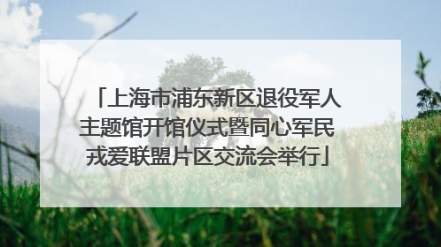 上海市浦东新区退役军人主题馆开馆仪式暨同心军民戎爱联盟片区交流会举行