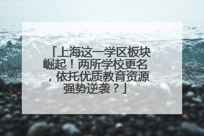 上海这一学区板块崛起！两所学校更名，依托优质教育资源强势逆袭？