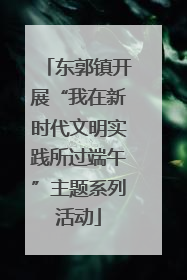 东郭镇开展“我在新时代文明实践所过端午”主题系列活动
