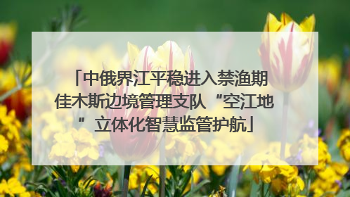 中俄界江平稳进入禁渔期 佳木斯边境管理支队“空江地”立体化智慧监管护航