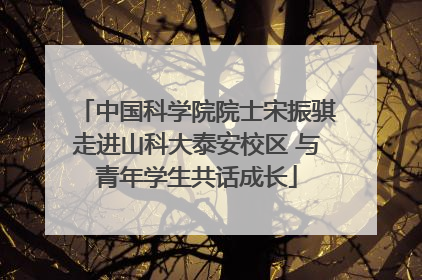中国科学院院士宋振骐走进山科大泰安校区 与青年学生共话成长