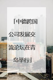 中德跨国公司发展交流论坛在青岛举行