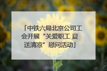 中铁六局北京公司工会开展“关爱职工 夏送清凉”慰问活动