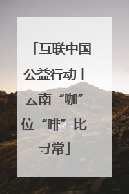 互联中国公益行动丨云南“咖”位“啡”比寻常
