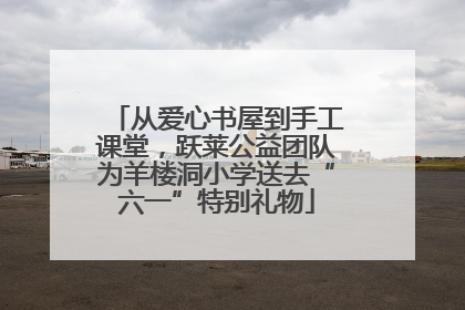 从爱心书屋到手工课堂，跃莱公益团队为羊楼洞小学送去“六一”特别礼物