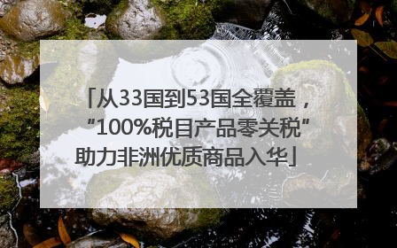 从33国到53国全覆盖，“100%税目产品零关税”助力非洲优质商品入华