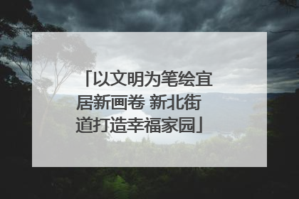 以文明为笔绘宜居新画卷 新北街道打造幸福家园