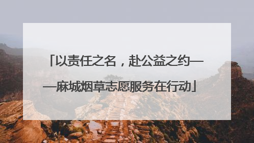 以责任之名，赴公益之约——麻城烟草志愿服务在行动