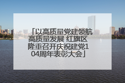 以高质量党建领航高质量发展 红旗区隆重召开庆祝建党104周年表彰大会