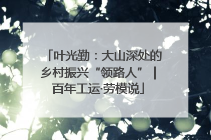 叶光勤：大山深处的乡村振兴“领路人”｜百年工运·劳模说