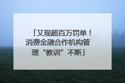又现超百万罚单！消费金融合作机构管理“教训”不断