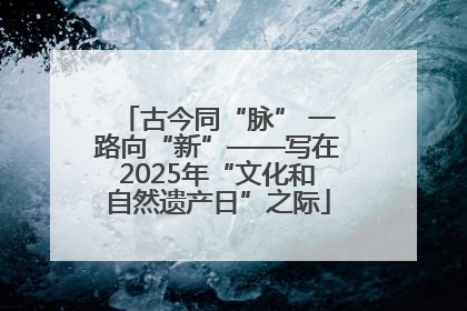 古今同“脉” 一路向“新”——写在2025年“文化和自然遗产日”之际