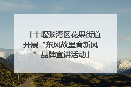 十堰张湾区花果街道开展“东风故里育新风”品牌宣讲活动