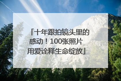 十年跟拍镜头里的感动！100张照片用爱诠释生命绽放