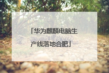 华为麒麟电脑生产线落地合肥