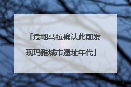 危地马拉确认此前发现玛雅城市遗址年代