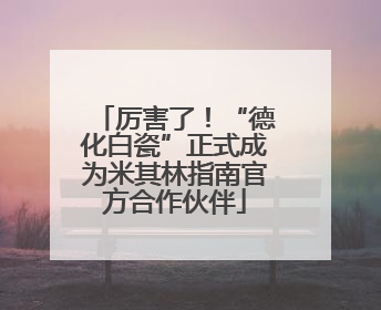厉害了！“德化白瓷”正式成为米其林指南官方合作伙伴