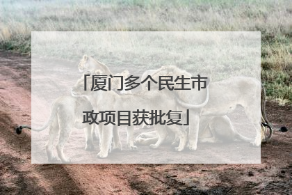 厦门多个民生市政项目获批复
