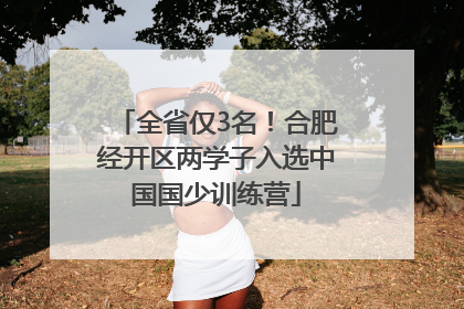 全省仅3名！合肥经开区两学子入选中国国少训练营