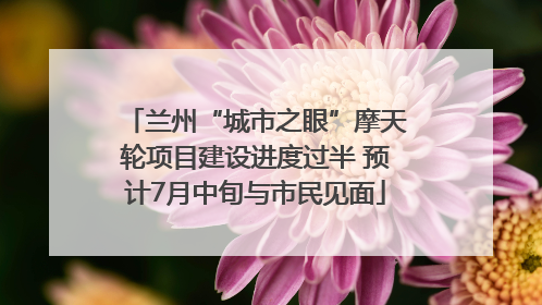 兰州“城市之眼”摩天轮项目建设进度过半 预计7月中旬与市民见面