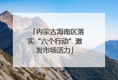 内蒙古海南区落实“六个行动”激发市场活力